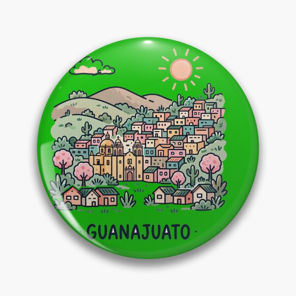 Item preview, GUANAJUATO · Colorful Hillside City with Colonial Church -  designed and sold by PaintMeWorld.