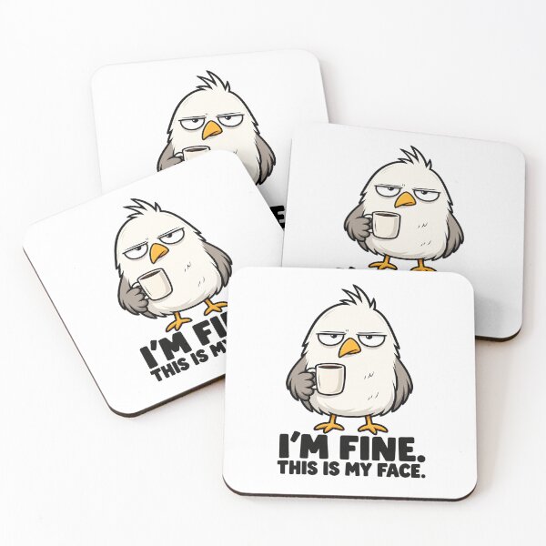 Item preview, Funny Grumpy Bird With Coffee designed and sold by maybe man couple cooper.