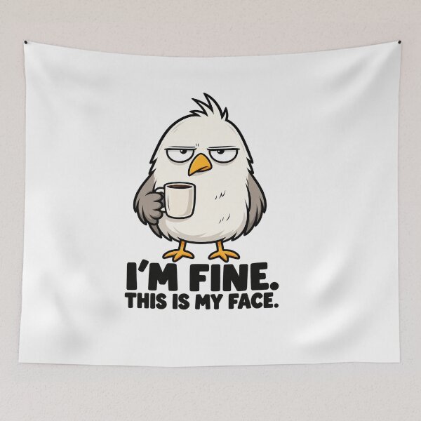 Item preview, Funny Grumpy Bird With Coffee designed and sold by maybe man couple cooper.