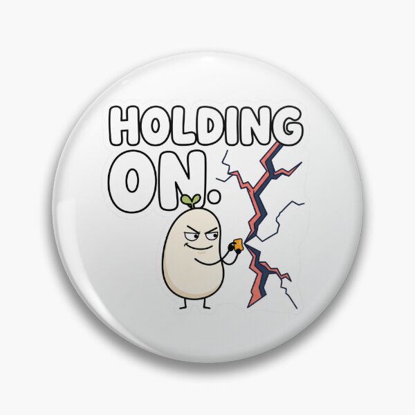Item preview, Holding On Funny Programmer Patch Meme designed and sold by CreativeArtisanPrints Shop.