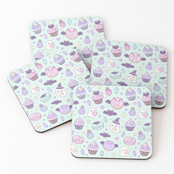 Item preview, Kawaii Spooky Treat Mix Pattern designed and sold by Soft Berry Studio.