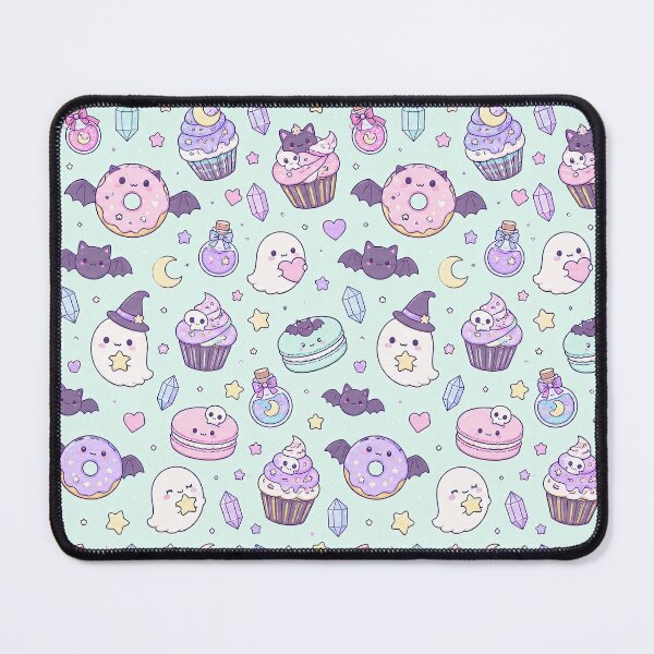 Item preview, Kawaii Spooky Treat Mix Pattern designed and sold by Soft Berry Studio.