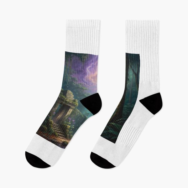 Item preview, Sacred Ruins — Luminous Waterfall Under an Enchanted Sky designed and sold by Hawaii26.