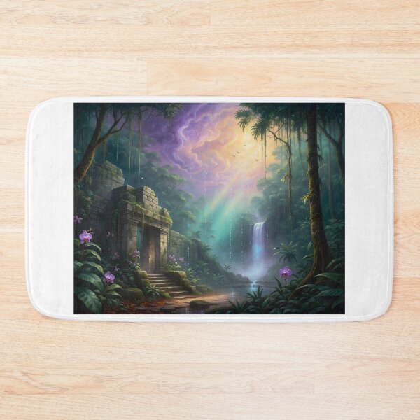 Item preview, Sacred Ruins — Luminous Waterfall Under an Enchanted Sky designed and sold by Hawaii26.