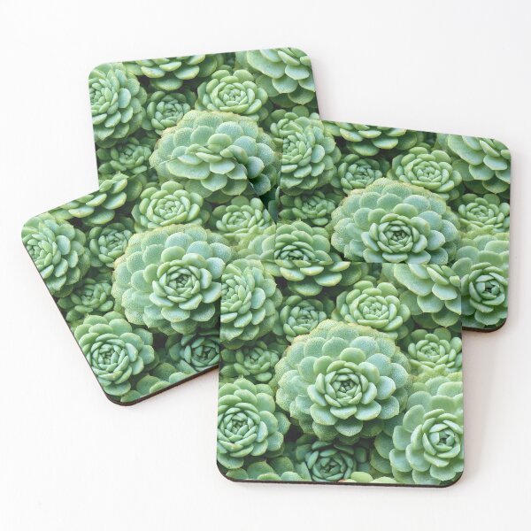 Item preview, Organic Worlds: Emerald Rosettes — Succulent Macro Landscape designed and sold by Atlas-of-Worlds.