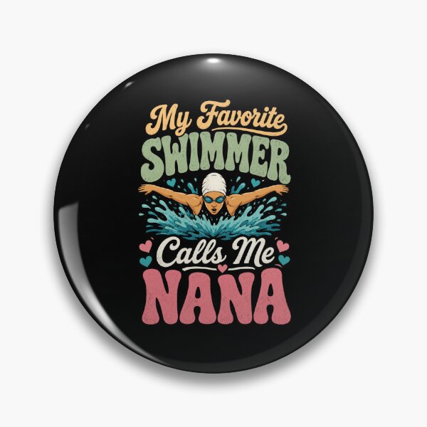 Item preview, swimmer My Favorite Calls Me Nana Retro Summer Art designed and sold by ROUX-ART.