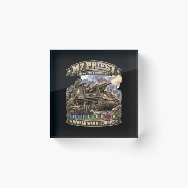 Item preview, M7 Priest - 105mm, Self Propelled Artillery - World War II SVC - 3D - Enhanced designed and sold by Military Insignia Products.