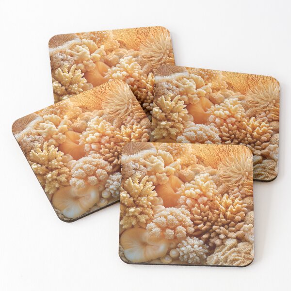 Item preview, Organic Worlds: Golden Reef — Coral Macro Landscape designed and sold by Atlas-of-Worlds.