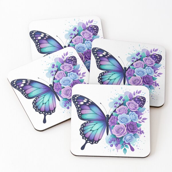 Item preview, Mystical Butterfly with Purple Roses designed and sold by EvaKlein68.