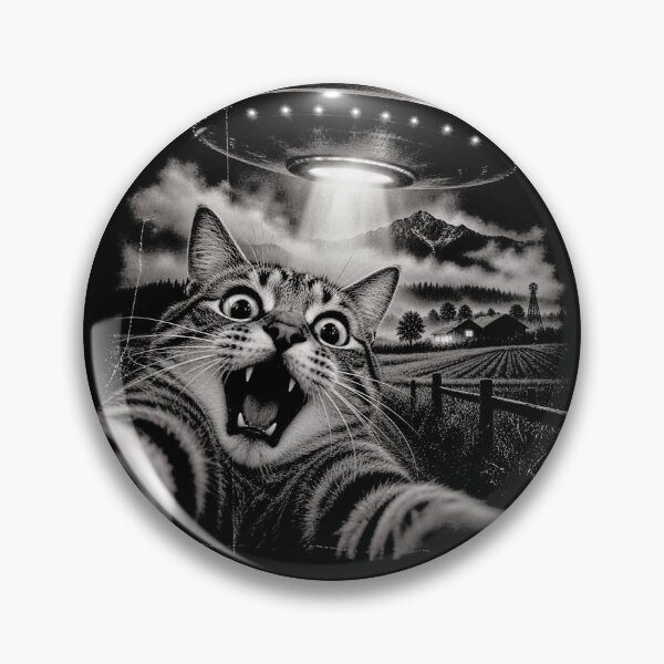 Item preview, UFO Cat Selfie – Funny Alien Abduction Retro  designed and sold by will freed18.