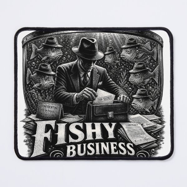 Item preview, Fishy Business - Retro Mobster Noir and Mafia Fish Funny Vector Design designed and sold by Nubian Style.