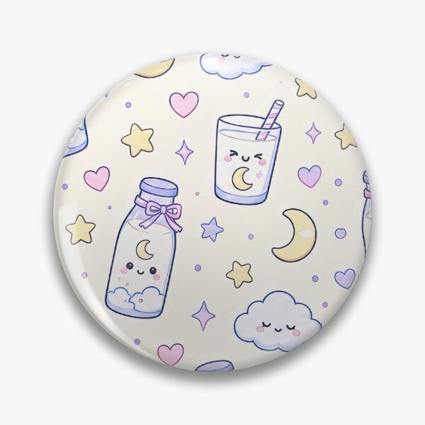 Item preview, Kawaii Moon Milk Pattern designed and sold by Soft Berry Studio.