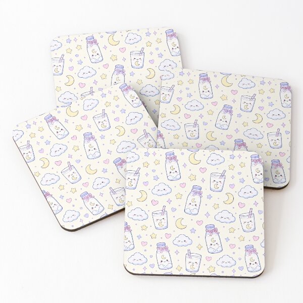 Item preview, Kawaii Moon Milk Pattern designed and sold by Soft Berry Studio.