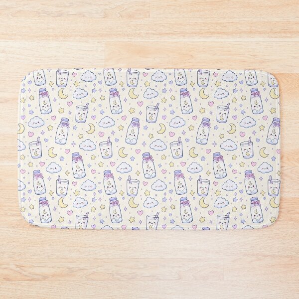 Item preview, Kawaii Moon Milk Pattern designed and sold by Soft Berry Studio.