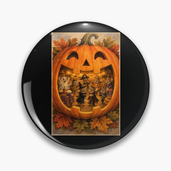 Item preview, Halloween Pumpkin Mouse Party 2A designed and sold by CrumbBumStudio.