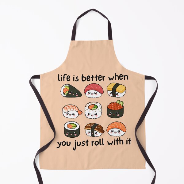 Item preview, Sushi roll quote | life inspirational | just roll with it designed and sold by lotsofniches.