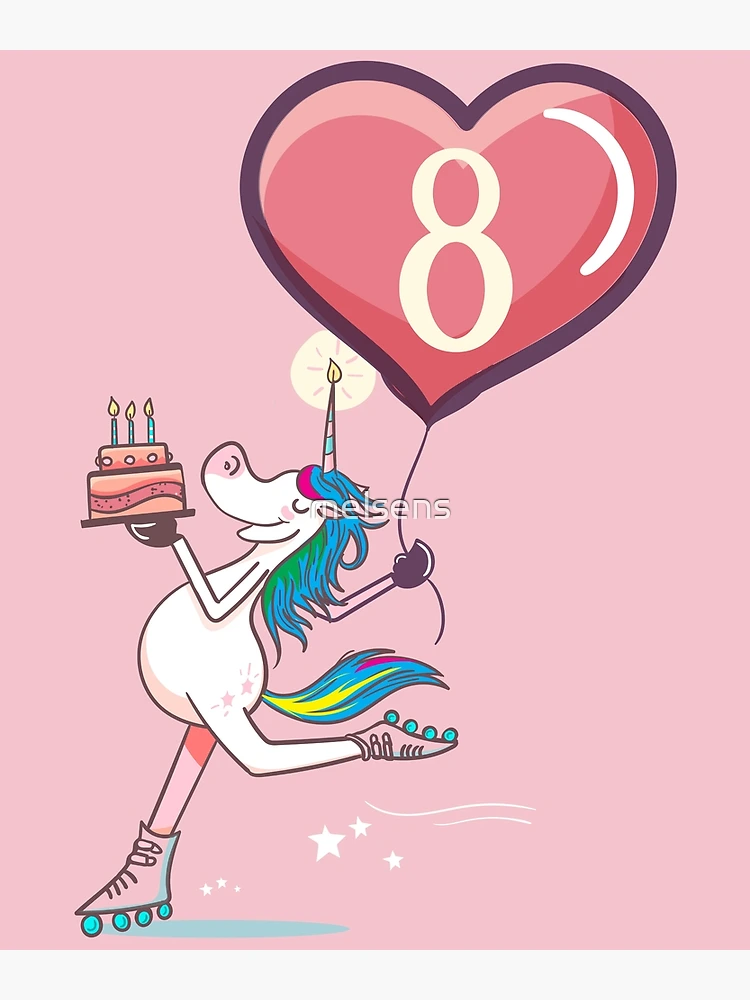 Happy Magical 8th Birthday: A Unicorn birthday journal for 8 year old girl  gift,Birthday Gift for Girls,Journal Notebook for Kids,Drawing writing and