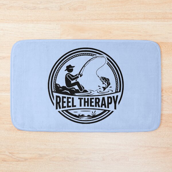 Item preview, Reel Therapy - Fisherman Catching Fish Emblem designed and sold by ThreadRiotTees.