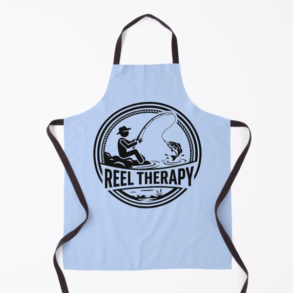 Item preview, Reel Therapy - Fisherman Catching Fish Emblem designed and sold by ThreadRiotTees.