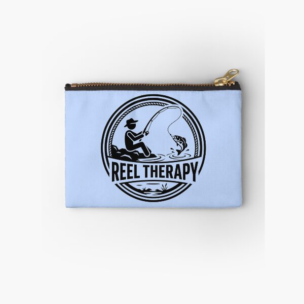 Item preview, Reel Therapy - Fisherman Catching Fish Emblem designed and sold by ThreadRiotTees.
