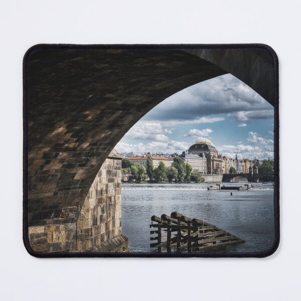 Item preview, National Theatre and Vltava River framed by Charles Bridge in Prague designed and sold by RastislavS.