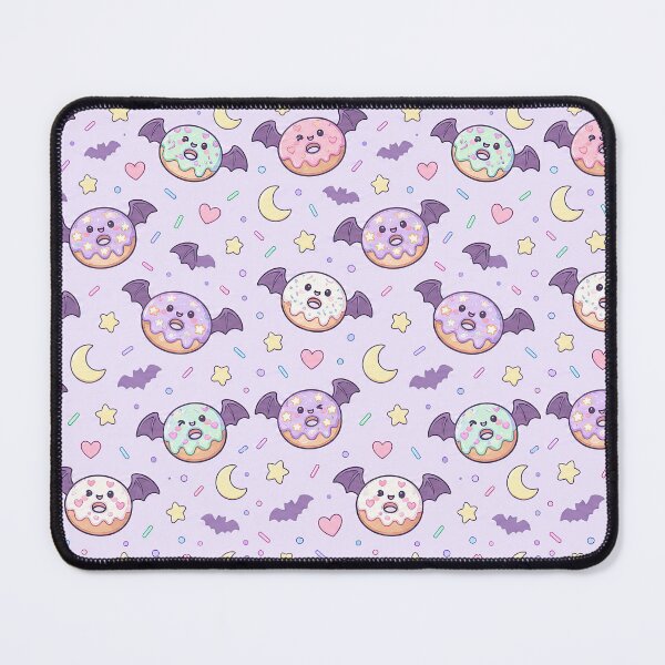 Item preview, Kawaii Bat Donut Pattern designed and sold by Soft Berry Studio.