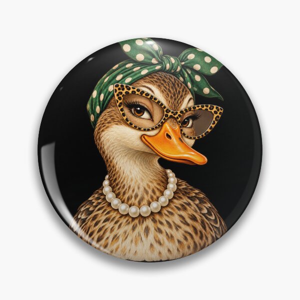 Item preview, Glam Mallard Duck Wearing Polka Dots Bandana, Hunting Season designed and sold by will freed18.