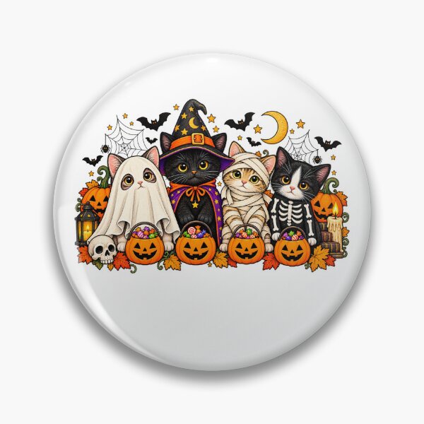 Item preview, Halloween Cat Ghost Witch Skeleton Spooky Costume Crew designed and sold by will freed18.