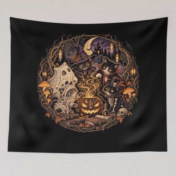 Item preview, Cute Halloween Cats Trick or Treat – Spooky Costume Kittens designed and sold by will freed18.