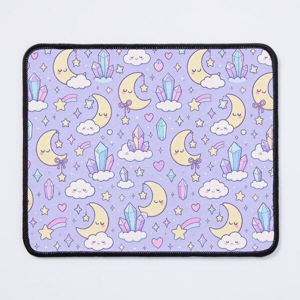 Item preview, Kawaii Crystal Moon Pattern designed and sold by Soft Berry Studio.