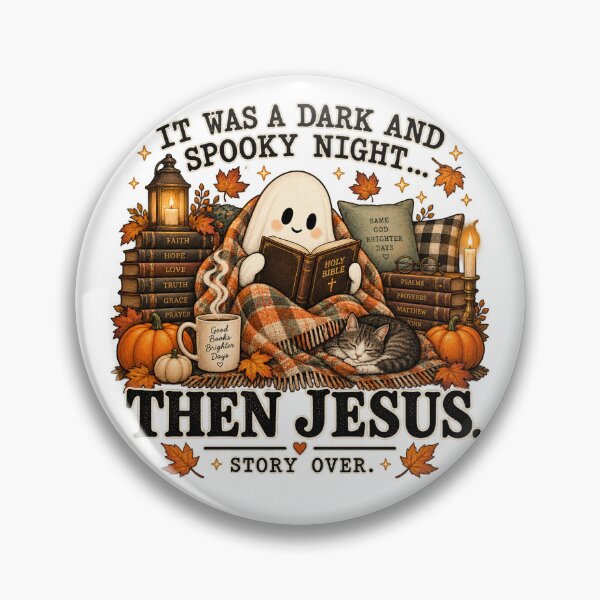 Item preview, Dark and Spooky Night Then Jesus Story Over – Cozy Christian Halloween designed and sold by will freed18.