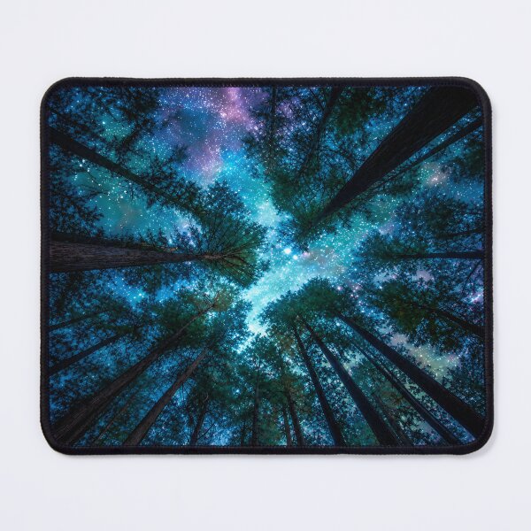Item preview, Cosmic Forest – Milky Way Through Towering Trees | Mystical Night Sky Artwork designed and sold by IRON SIREN.