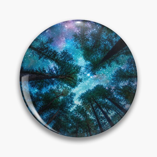 Item preview, Cosmic Forest – Milky Way Through Towering Trees | Mystical Night Sky Artwork designed and sold by IRON SIREN.