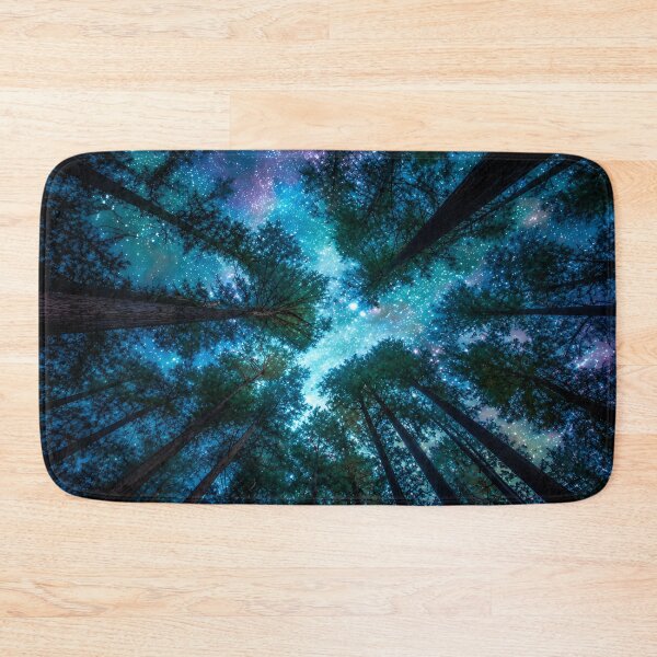 Item preview, Cosmic Forest – Milky Way Through Towering Trees | Mystical Night Sky Artwork designed and sold by IRON SIREN.