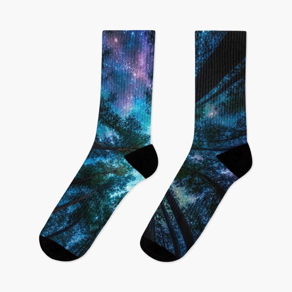 Item preview, Cosmic Forest – Milky Way Through Towering Trees | Mystical Night Sky Artwork designed and sold by IRON SIREN.