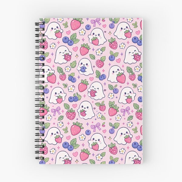 Item preview, Kawaii Ghost Berry Pattern designed and sold by Soft Berry Studio.