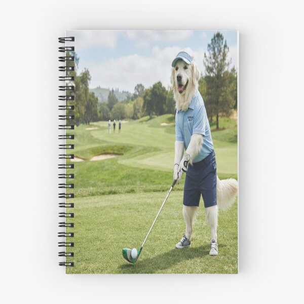Item preview, Funny Golden Retriever Ready to Putt on Golf Course designed and sold by AfresStudio.