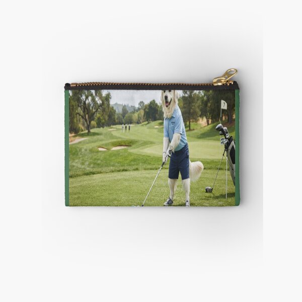 Item preview, Funny Golden Retriever Ready to Putt on Golf Course designed and sold by AfresStudio.