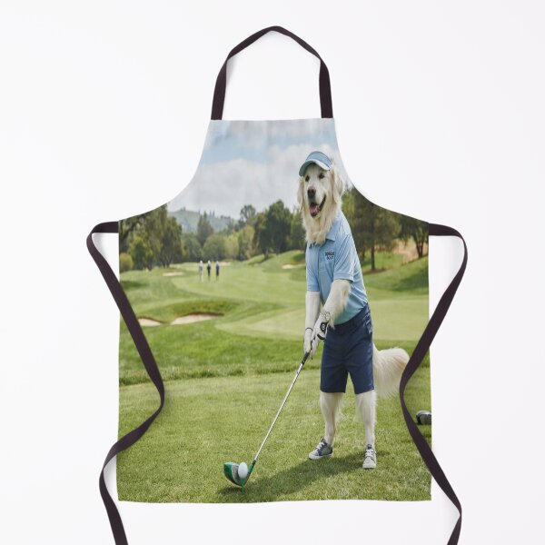Item preview, Funny Golden Retriever Ready to Putt on Golf Course designed and sold by AfresStudio.