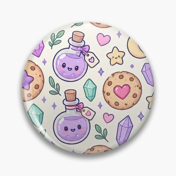 Item preview, Kawaii Potion Cookie Pattern designed and sold by Soft Berry Studio.