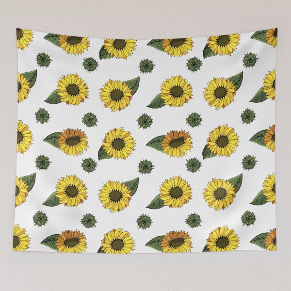 Item preview, Blooming Golden Sunflower Botanical Seamless Pattern designed and sold by Dynamisa.