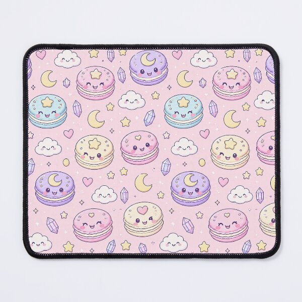 Item preview, Kawaii Moon Macaron Pattern designed and sold by Soft Berry Studio.