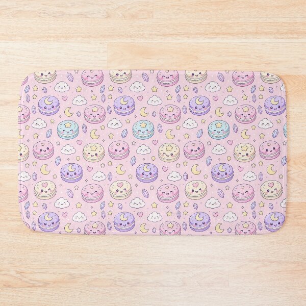 Item preview, Kawaii Moon Macaron Pattern designed and sold by Soft Berry Studio.