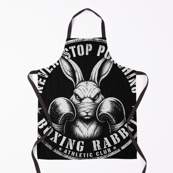 Item preview, Never Stop Punching Grunge Boxing Rabbit Fitness Gym Logo designed and sold by Martial-Art-23.