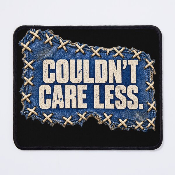 Item preview, Couldn’t Care Less – Stitched Denim Patch Streetwear designed and sold by Anyshca.