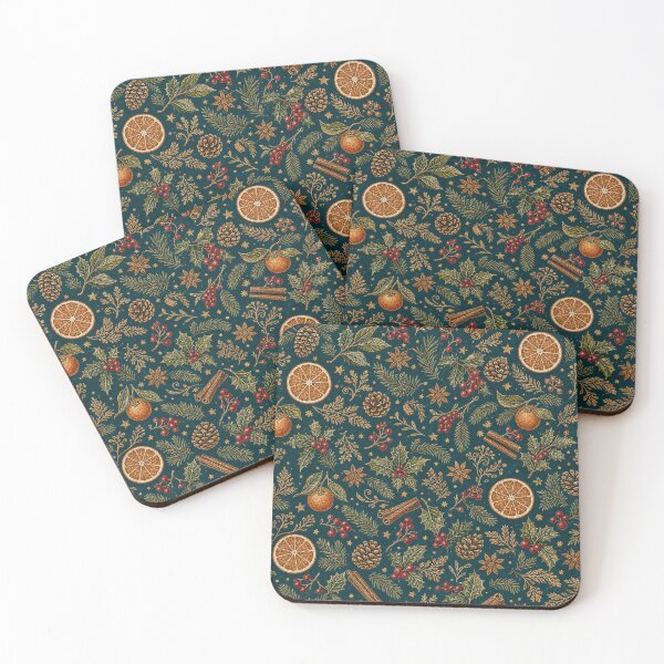 Item preview, Christmas Citrus Evergreen Botanical Pattern designed and sold by frumixart.