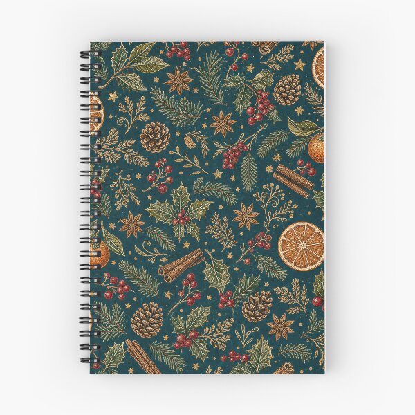 Item preview, Christmas Citrus Evergreen Botanical Pattern designed and sold by frumixart.