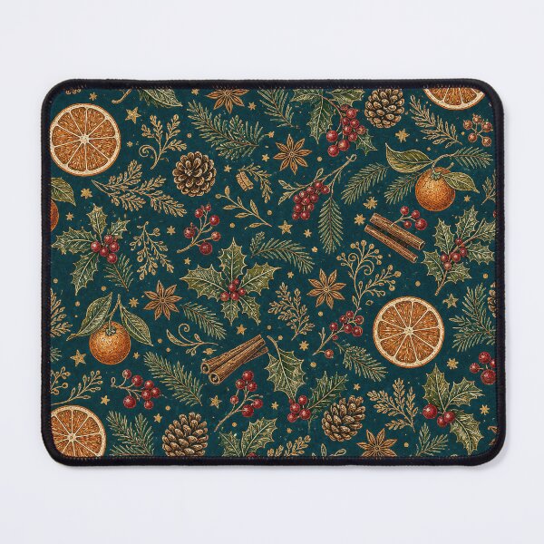 Item preview, Christmas Citrus Evergreen Botanical Pattern designed and sold by frumixart.