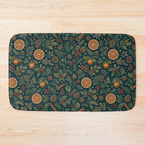 Item preview, Christmas Citrus Evergreen Botanical Pattern designed and sold by frumixart.