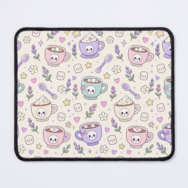 Item preview, Kawaii Skull Cup Pattern designed and sold by Soft Berry Studio.